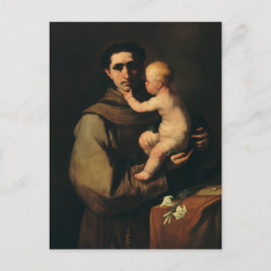 Heiliger Antonius von Padua von Luca Giordano Postkarte