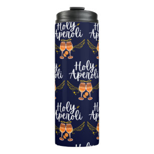 Heiliger Aperoli Witty Trendy Aperol Spritz Statem Thermosbecher