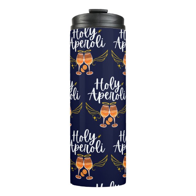 Heiliger Aperoli Witty Trendy Aperol Spritz Statem Thermosbecher (Vorderseite)