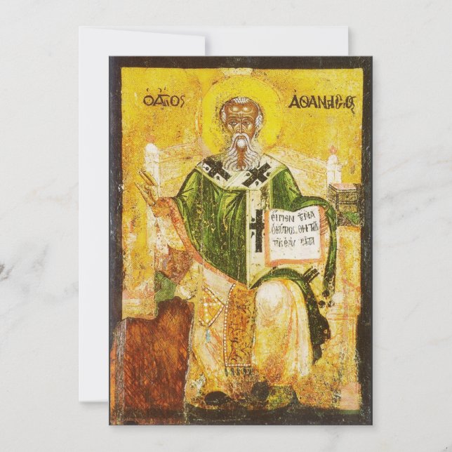 Heiliger Athanasius von Alexandria Einladung (Vorderseite)