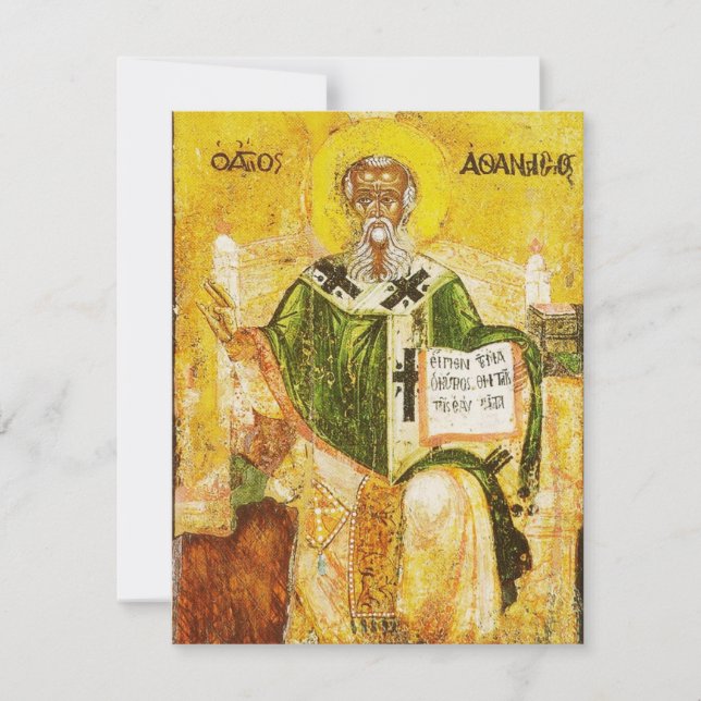 Heiliger Athanasius von Alexandria Einladung (Vorderseite)