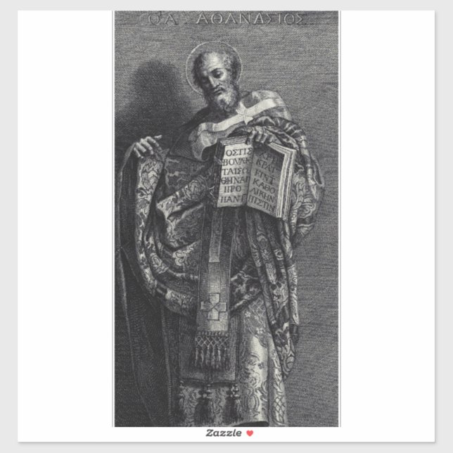Heiliger Athanasius von Alexandria Papst und Patri Aufkleber (Blatt)