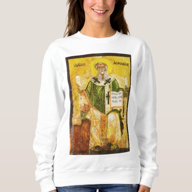 Heiliger Athanasius von Alexandria Sweatshirt (Vorderseite)