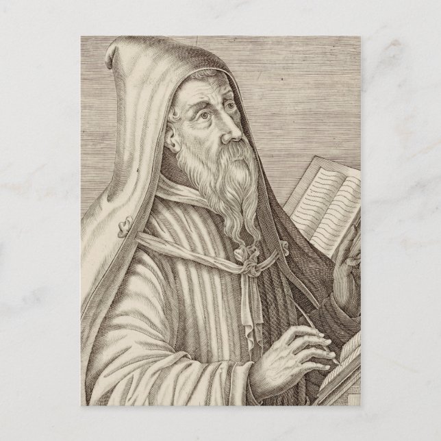 Heiliger Augustiner Hippo-Doktor der Kirche Postkarte (Vorderseite)