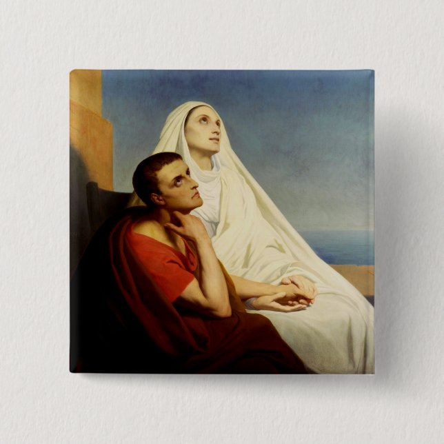 Heiliger Augustinus und Heilige Monica Button (Vorderseite)