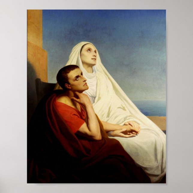 Heiliger Augustinus und Heilige Monica Poster (Vorne)