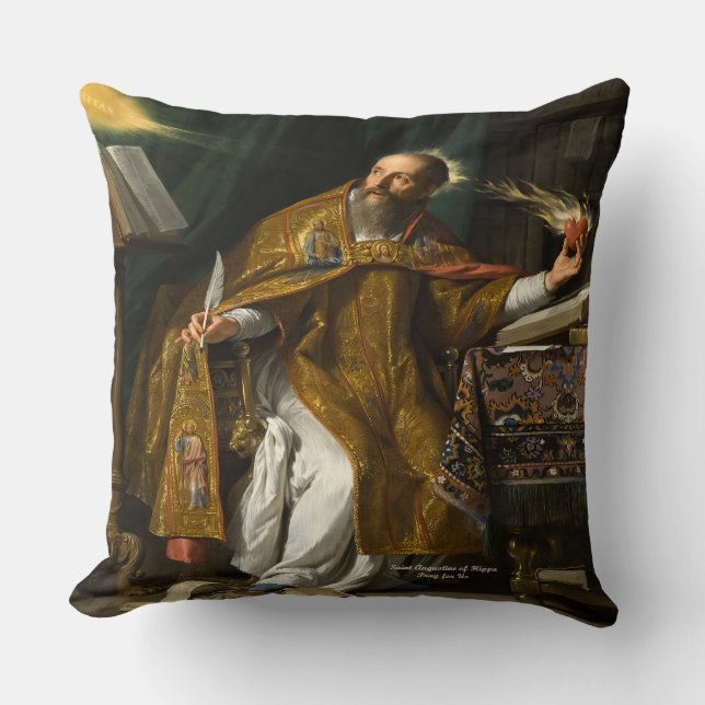 Heiliger Augustinus von Hippo Kissen (Vorderseite)