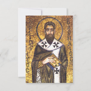 Heiliger Basilius der Große Byzantinisches Gold He Dankeskarte
