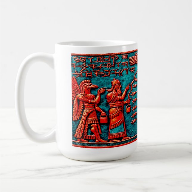 Heiliger Baum des Alten Mesopotamiens Kaffeetasse (Links)
