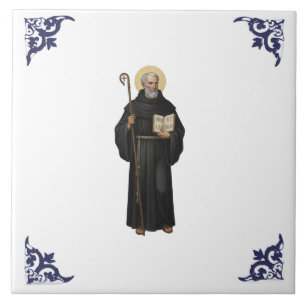Heiliger Benedikt Religiöser Christ Fliese