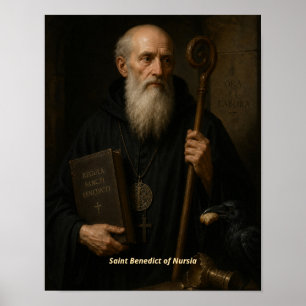 Heiliger Benedikt von Nursia Kunstprint Poster