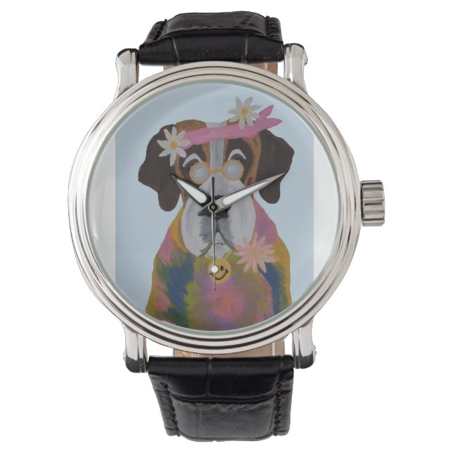 Heiliger Bernhard Hippie Armbanduhr (Vorderseite)