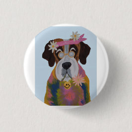 Heiliger Bernhard Hippie Button