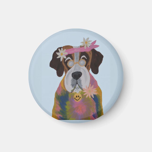 Heiliger Bernhard Hippie Magnet (Vorne)