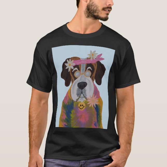 Heiliger Bernhard Hippie T-Shirt (Vorderseite)