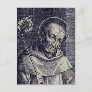 Heiliger Bernhard von Clairvaux Doctor Mellifluus  Postkarte