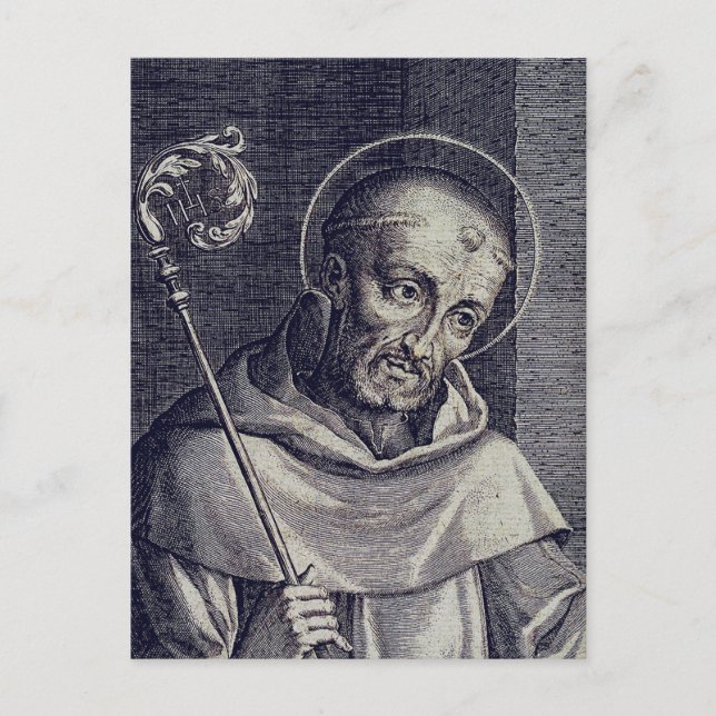 Heiliger Bernhard von Clairvaux Doctor Mellifluus  Postkarte (Vorderseite)