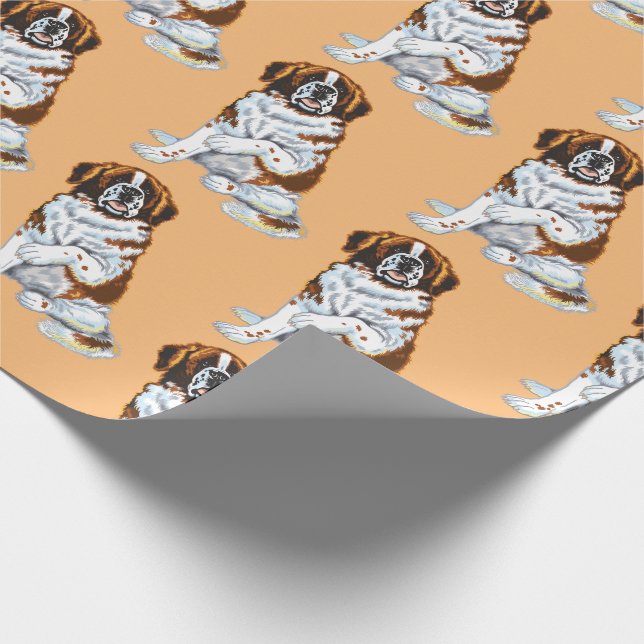 Heiliger Bernhund Geschenkpapier (Ecke)