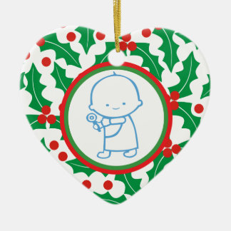 Heiliger Berry Baby's 1. Weihnachtsdekoration Keramik Ornament