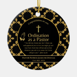 Heiliger Bibelvers für neu ordinierte Pastoren - B Keramik Ornament