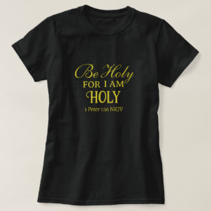 Heiliger Bibelvers Schwarz und Gold Einfacher Chri T-Shirt