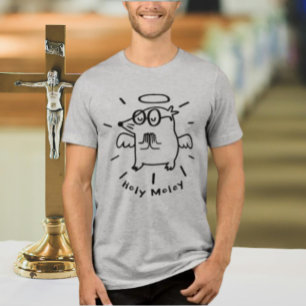 Heiliger Bimbam   Lustiges Engel-Maulwurf-Illustra Tri-Blend Shirt