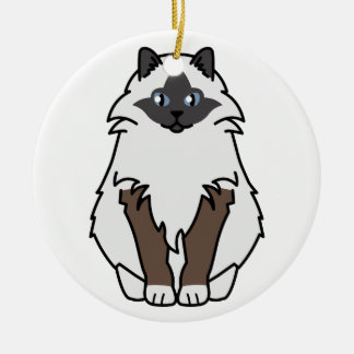 Heiliger Birman Katzen-Cartoon Keramikornament