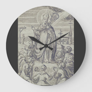 Heiliger Bischof Amandus von Maastricht Heiligenka Große Wanduhr
