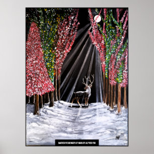 Heiliger Bote von Nara Malerei von Alfred Fox Poster