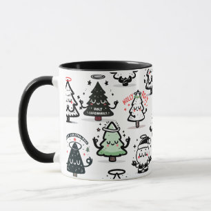 Heiliger Chrismaroly Muster – Lustige Weihnachtsbä Tasse