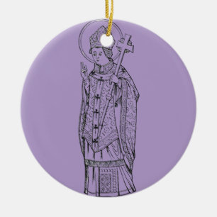 Heiliger Deiniol Abt und Bischof Keramik Ornament