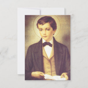Heiliger Dominikus Savio Engel der Freude Heiligen Dankeskarte