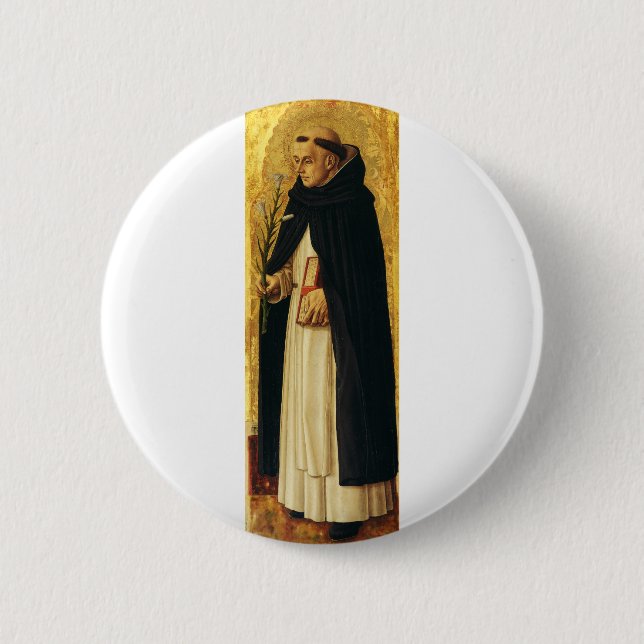 Heiliger Dominikus von Carlo Crivelli Button (Vorderseite)