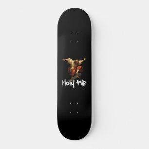 Heiliger Dreh Jesus Ollie Drehe Spaß Skateboard