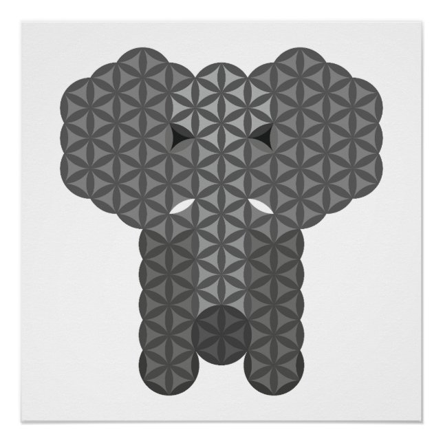 Heiliger Elefant - Elefant des Lebens. Poster (Vorderseite)