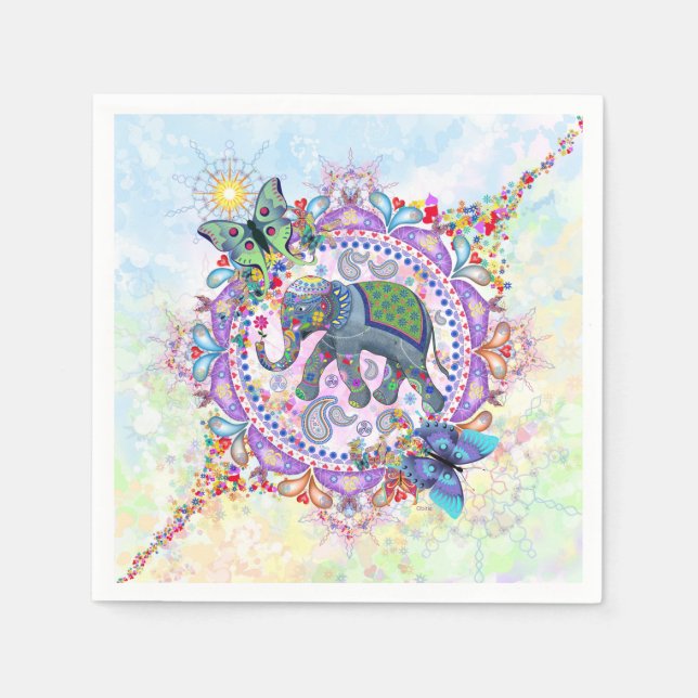 Heiliger Elefant Serviette (Vorderseite)