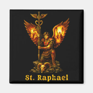 Heiliger Erzengel Raphael Christliche Kunst Glaube Magnet
