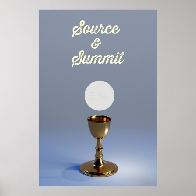 Heiliger Eucharist Chalice und Gastgeber Poster (Vorne)