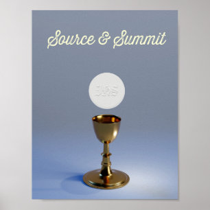 Heiliger Eucharist Chalice und Gastgeber-Poster Poster