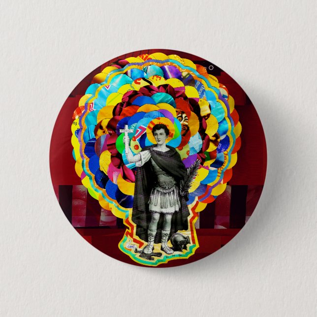 Heiliger Expedito ,(Saint Expeditus) Button (Vorderseite)