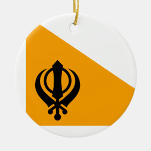 Heiliger Flaggesikhsikhism Nishan Sahib Punjabs Keramikornament