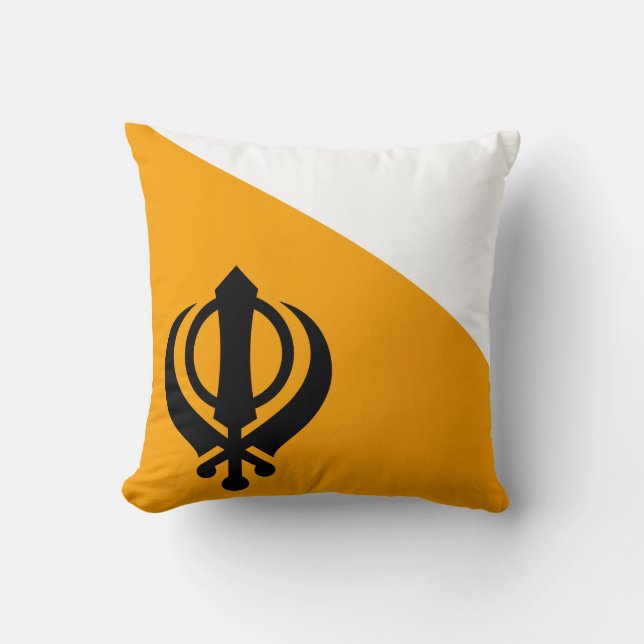 Heiliger Flaggesikhsikhism Nishan Sahib Punjabs Kissen (Vorderseite)