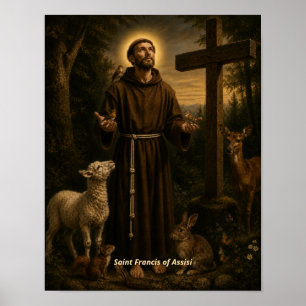 Heiliger Franz von Assisi Kunstprint Poster