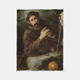Heiliger Franziskus im Gebet (Christlicher Glaube) Fleecedecke