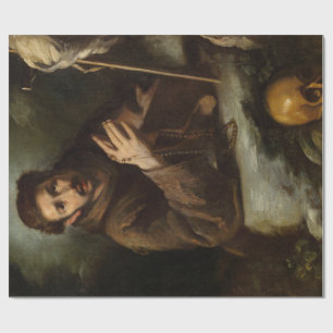 Heiliger Franziskus im Gebet (Christlicher Glaube) Geschenkpapier