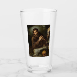 Heiliger Franziskus im Gebet (Christlicher Glaube) Glas