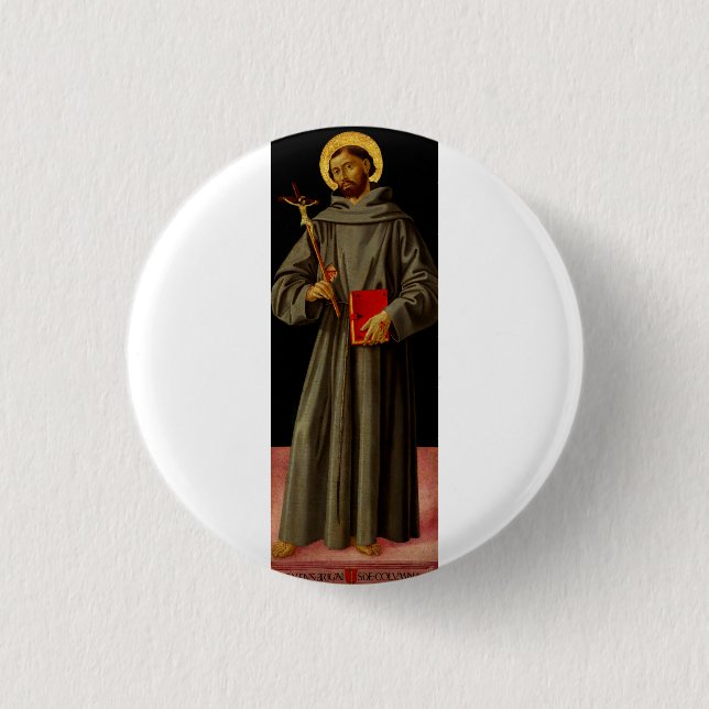 Heiliger Franziskus von Assisi durch Antoniazzo Ro Button (Vorderseite)