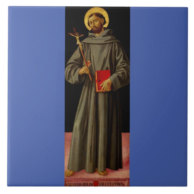 Heiliger Franziskus von Assisi durch Antoniazzo Ro Fliese (Vorderseite)