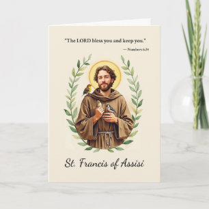 Heiliger Franziskus von Assisi Gottes Frieden und  Karte