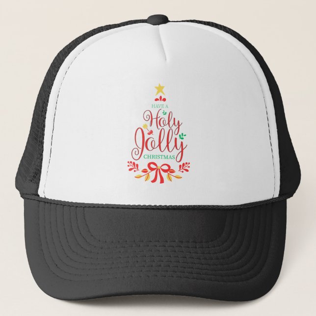 Heiliger Froher Weihnachten Truckerkappe (Vorderseite)